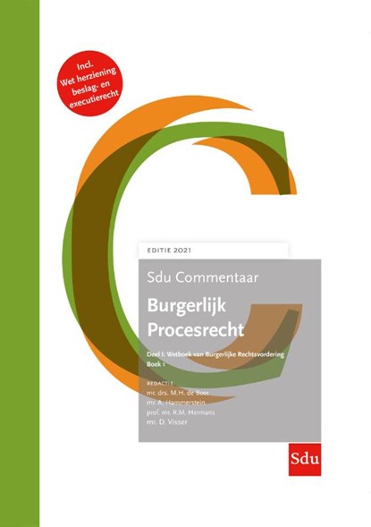 Sdu Commentaar Burgerlijk Procesrecht, M.H. de Boer ; A. Hammerstein ; R.M. Hermans ; D. Visser - Overig - 9789012404754