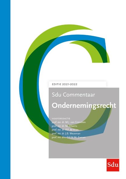 Sdu Commentaar Ondernemingsrecht, M.J. van Ginneken ; J.B. Wezeman ; M. Olaerts ; P.P. de Vries ; D.F.M.M. Zaman - Gebonden - 9789012407687