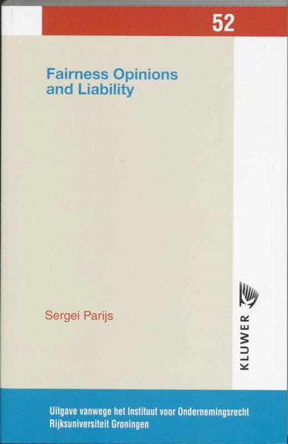 Fairness opinions and liability, S. Parijs - Paperback - 9789013030945