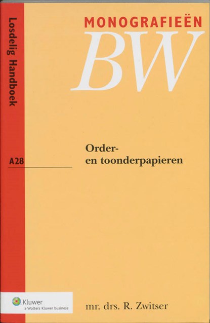 Order- en toonderpapieren, R. Zwitser - Paperback - 9789013037104