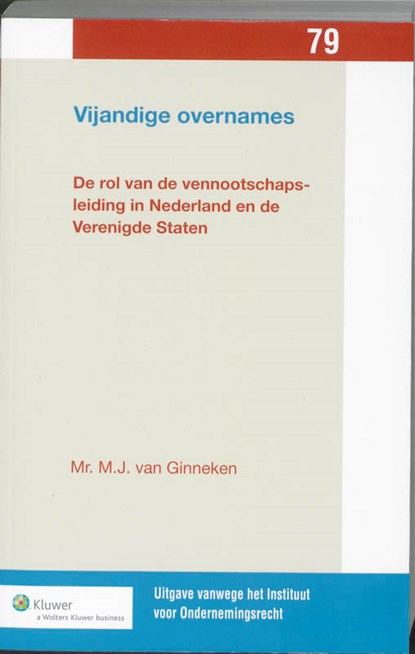 Vijandige overnames, M.J. van Ginneken - Paperback - 9789013079203