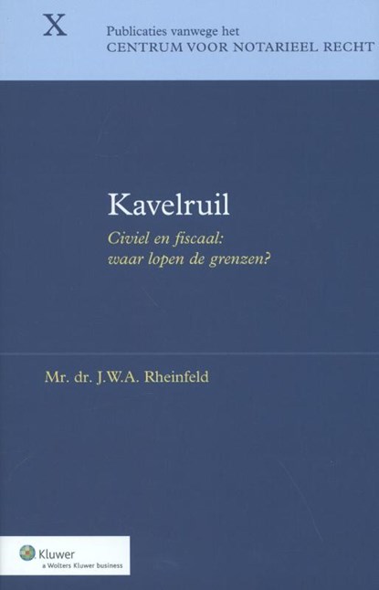Kavelruil, J.W.A. Rheinfeld - Gebonden - 9789013125245