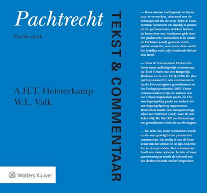 Pachtrecht, A.H.T. Heisterkamp ; W.L. Valk - Gebonden - 9789013125924