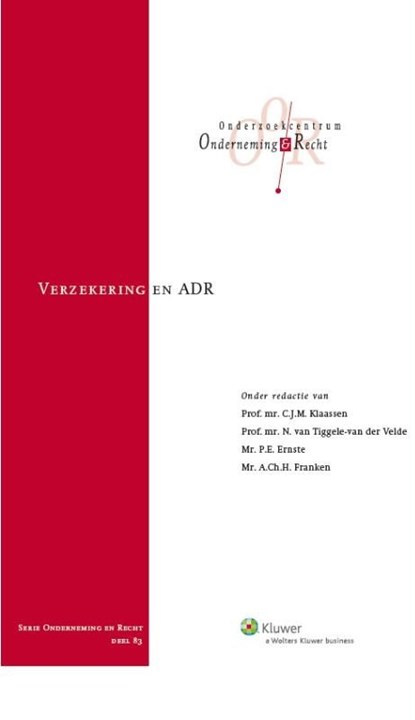 Verzekering en ADR, niet bekend - Ebook - 9789013125993