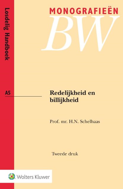 Redelijkheid en billijkheid, H.N. Schelhaas - Paperback - 9789013133530