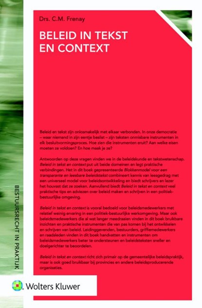 Beleid in tekst en context, C.M. Frenay - Paperback - 9789013139570