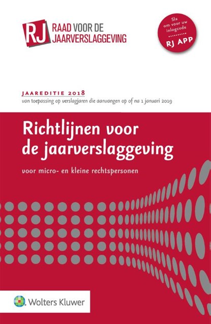 Richtlijnen voor de Jaarverslaggeving 2018, niet bekend - Paperback - 9789013147902