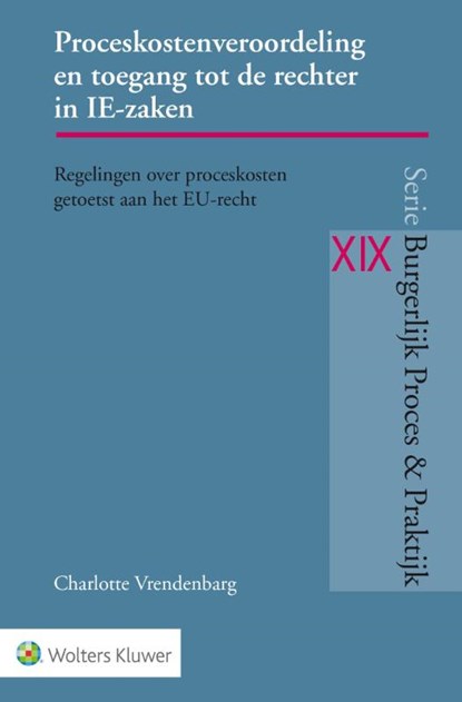 Proceskostenveroordeling en toegang tot de rechter in IE-zaken, Charlotte Vrendenbarg - Paperback - 9789013148084