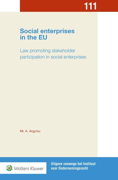 Social enterprises in the EU, Aikaterini Argyrou - Paperback - 9789013148718