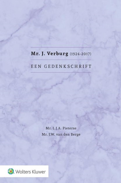 Mr. J. Verburg (1924-2017), L.J.A. Pieterse ; J.W. van den Berge - Paperback - 9789013148954