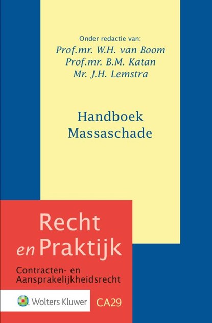 Handboek Massaschade, niet bekend - Gebonden - 9789013176308