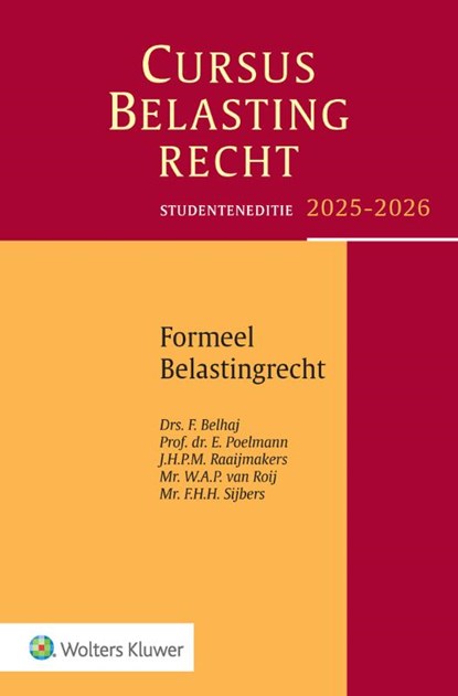 Cursus belastingrecht formeel belastingrecht 2025-2026, niet bekend - Paperback - 9789013178210