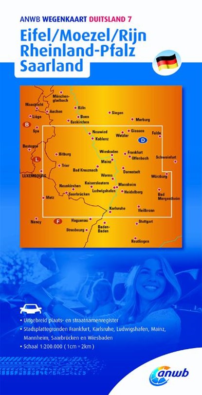 Duitsland 7. Eifel/Moezel/Rijn, Rheinland-Pfalz, Saarland, ANWB - Losbladig - 9789018042448