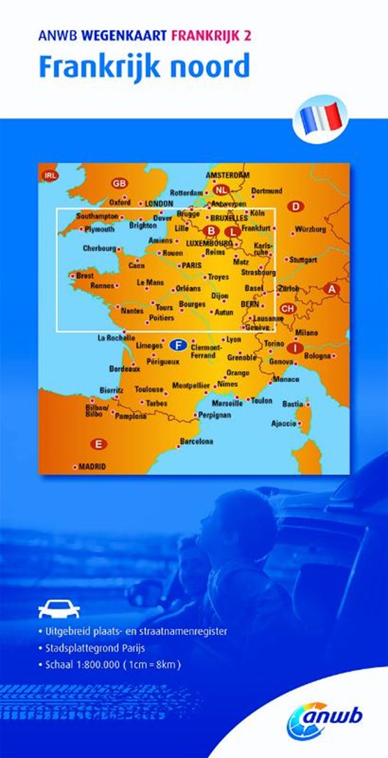 ANWB wegenkaart Frankrijk 2 Frankrijk noord