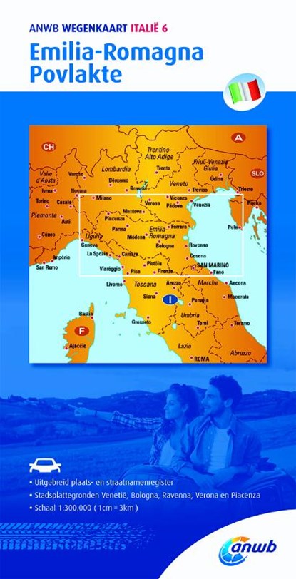Italië 6. Emilia-Romagna,Povlakte, ANWB - Gebonden - 9789018042745
