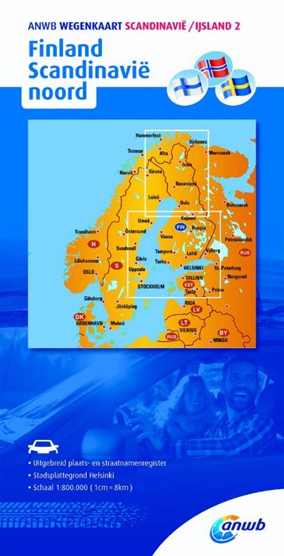 ANWB wegenkaart Scandinavië / IJsland 2 Finland Scandinavië noord, ANWB - Gebonden - 9789018042837