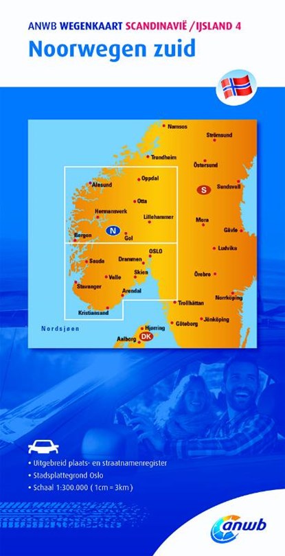 Scandinavië/IJsland 4 Noorwegen zuid, ANWB - Gebonden - 9789018042868