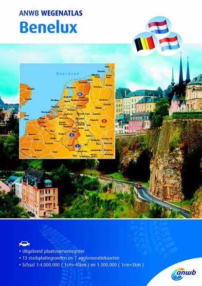 Wegenatlas Benelux, ANWB - Paperback - 9789018043056