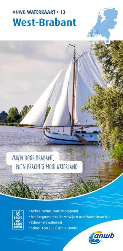 Waterkaart 13. West-Brabant, niet bekend - Gebonden - 9789018046088