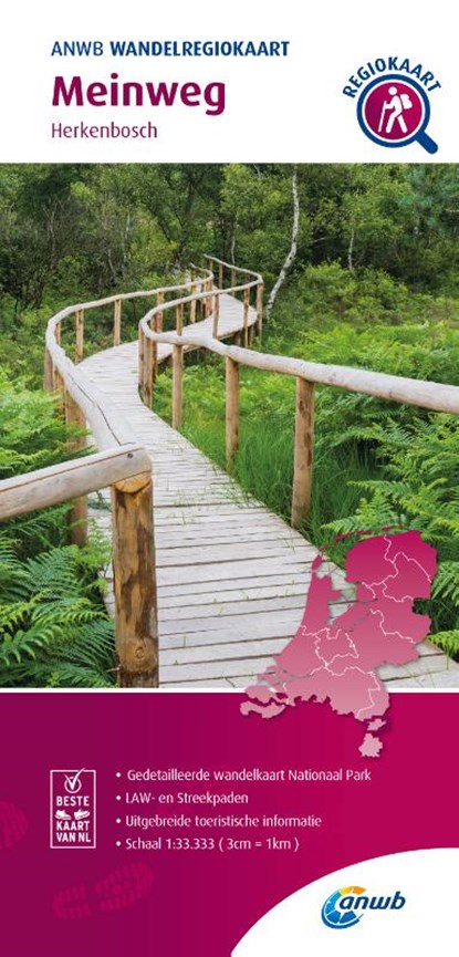 Wandelregiokaart Meinweg 1:33.333, ANWB - Gebonden - 9789018046736