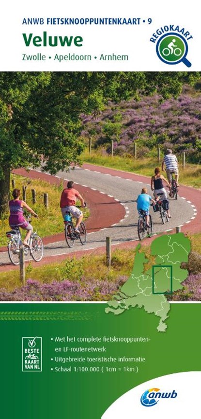 Fietsknooppuntenkaart Veluwe 1:100.000, ANWB - Gebonden - 9789018046828