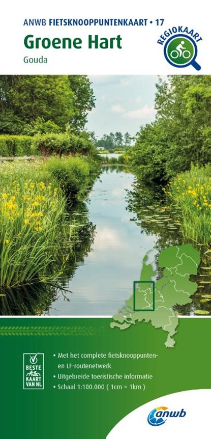 Fietsknooppuntenkaart Groene Hart 1:100.000, ANWB - Gebonden - 9789018046903