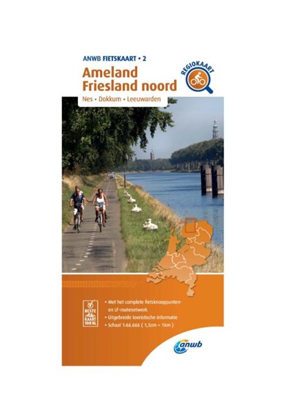 Fietskaart Ameland, Friesland noord 1:66.666, ANWB - Overig - 9789018047030