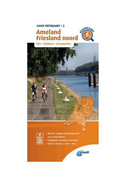 Fietskaart Ameland, Friesland noord 1:66.666, ANWB - Gebonden - 9789018047030