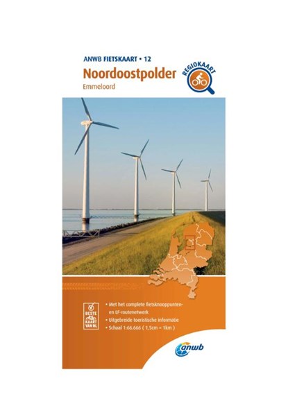 Fietskaart Noordoostpolder 1:66.666, ANWB - Gebonden - 9789018047139