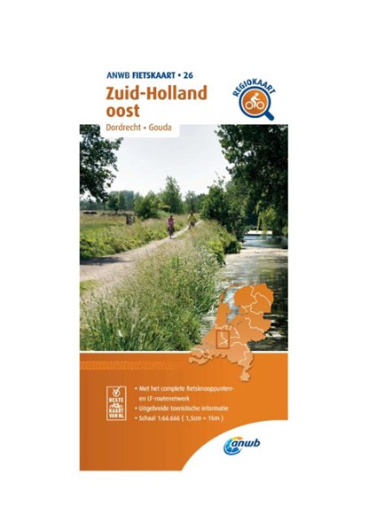 Fietskaart Zuid-Holland oost 1:66.666, ANWB - Gebonden - 9789018047276