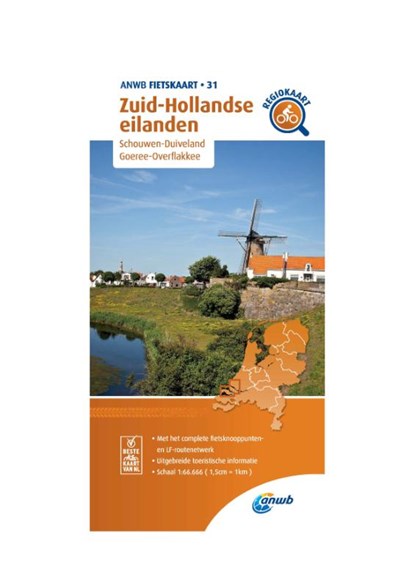 Fietskaart Zuid-Hollandse eilanden 1:66.666, ANWB - Gebonden - 9789018047320