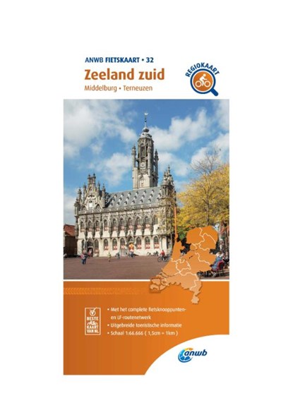 Fietskaart Zeeland zuid 1:66.666, ANWB - Gebonden - 9789018047337