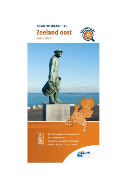 Fietskaart Zeeland oost 1:66.666, ANWB - Gebonden - 9789018047344