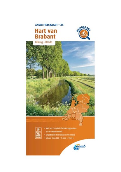 Fietskaart Hart van Brabant 1:66.666, ANWB - Gebonden - 9789018047368