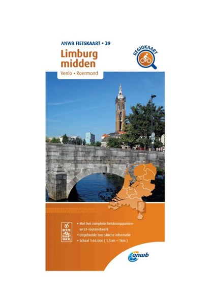 Fietskaart Limburg midden 1:66.666, ANWB - Gebonden - 9789018047405