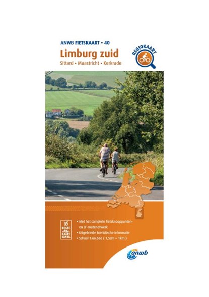 Fietskaart Limburg zuid 1:66.666, ANWB - Gebonden - 9789018047412