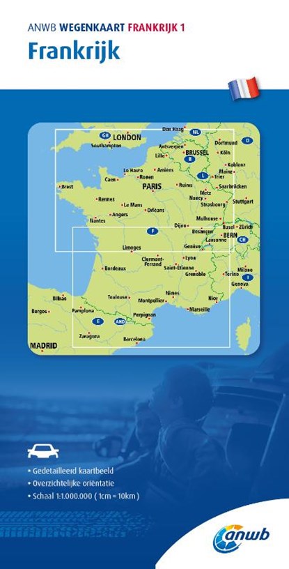 ANWB Wegenkaart Frankrijk 1. Frankrijk, niet bekend - Losbladig - 9789018048327