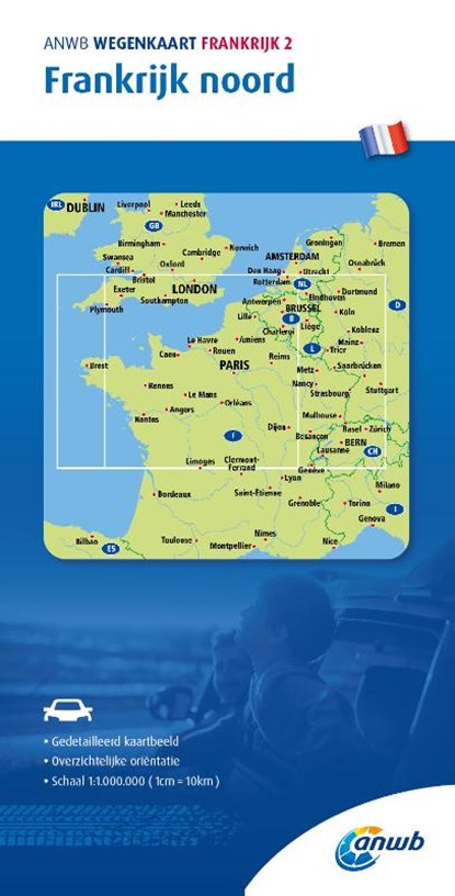 ANWB Wegenkaart Frankrijk 2. Frankrijk Noord, niet bekend - Losbladig - 9789018048334