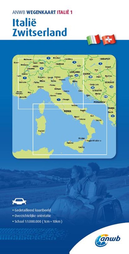 ANWB*Wegenkaart Italië 1. Italië/Zwitserland, niet bekend - Losbladig - 9789018048464