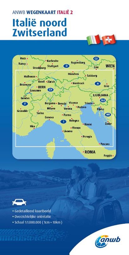 ANWB*Wegenkaart Italië 2. Italie-Noord/Zwitserland, niet bekend - Losbladig - 9789018048471