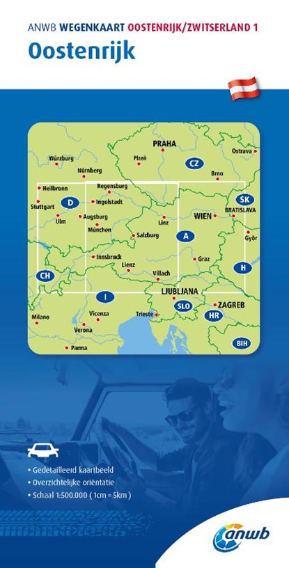ANWB*Wegenkaart Oostenrijk/Zwitserland 1. Oostenrijk, niet bekend - Gebonden - 9789018048532