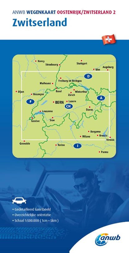 ANWB*Wegenkaart Oostenrijk/Zwitserland 2. Zwitserland, niet bekend - Gebonden - 9789018048549