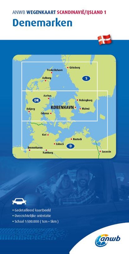 ANWB Wegenkaart Scandinavië/IJsland 1. Denemarken, niet bekend - Losbladig - 9789018048556