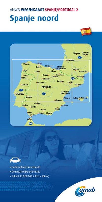 ANWB Wegenkaarten Spanje/Portugal 2. Spanje-Noord, niet bekend - Losbladig - 9789018048624