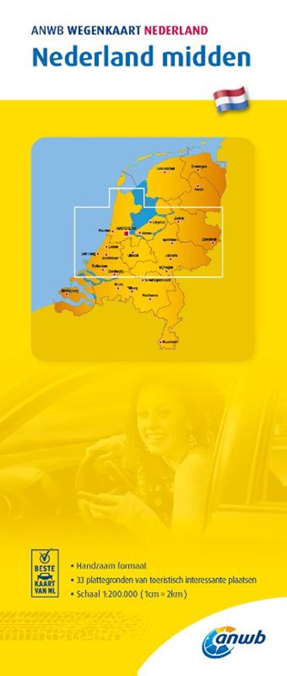 Wegenkaart Nederland Midden, ANWB - Overig - 9789018053826