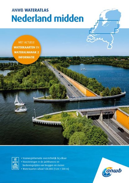 Wateratlas Nederland Midden, ANWB - Gebonden - 9789018054076