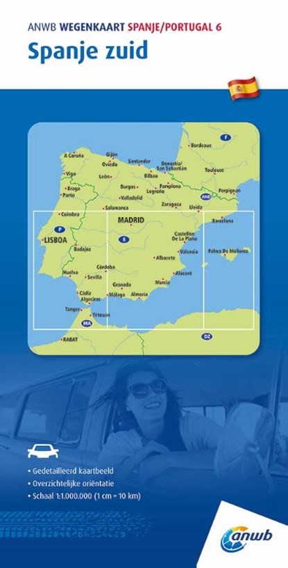 Spanje Zuid 1:1.000.000, niet bekend - Gebonden - 9789018054236