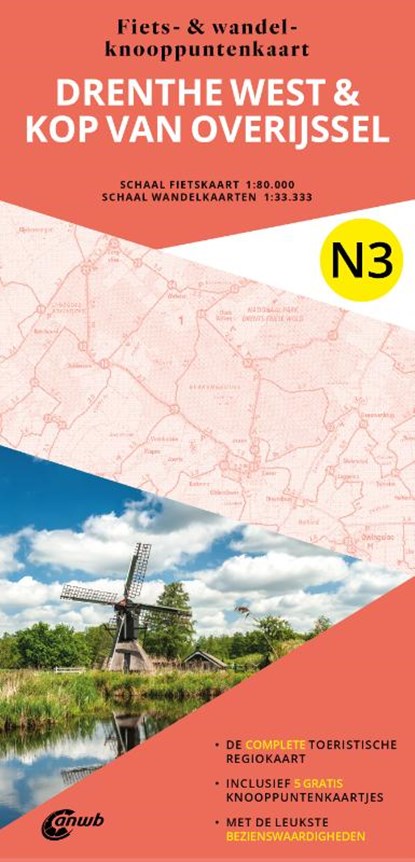 N3. Drenthe west & Kop van Overijssel, niet bekend - Gebonden - 9789018055288