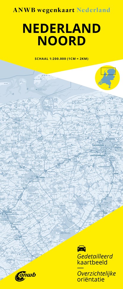 Wegenkaart Nederland Noord, ANWB - Gebonden - 9789018055486
