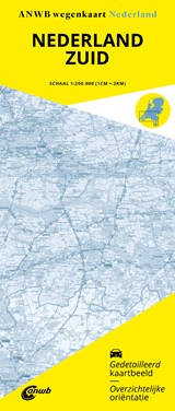 Wegenkaart Nederland Zuid -  - 9789018055493
